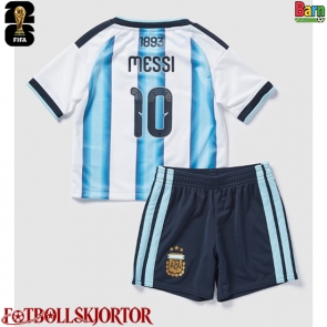 Argentina Lionel Messi #10 Hemmakläder Barn VM 2026 Kortärmad (+ Korta byxor)